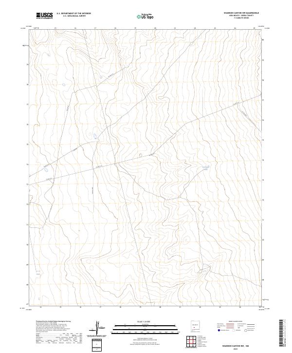 USGS Topographic Map – Shannon Canyon NW