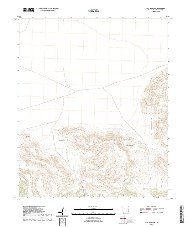 USGS Topographic Map – Shaw Mountain