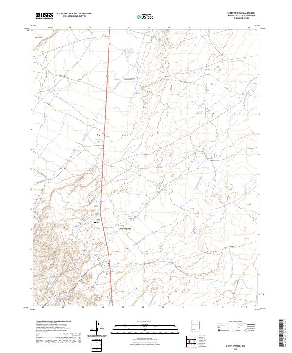 USGS Topographic Map – Sheep Springs