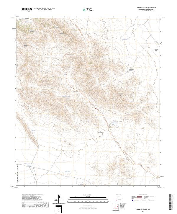USGS Topographic Map – Sheridan Canyon