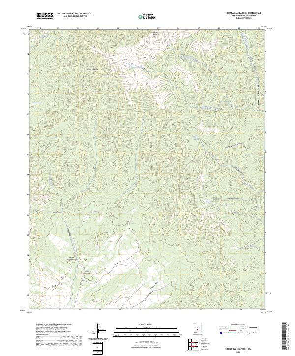 USGS Topographic Map – Sierra Blanca Peak