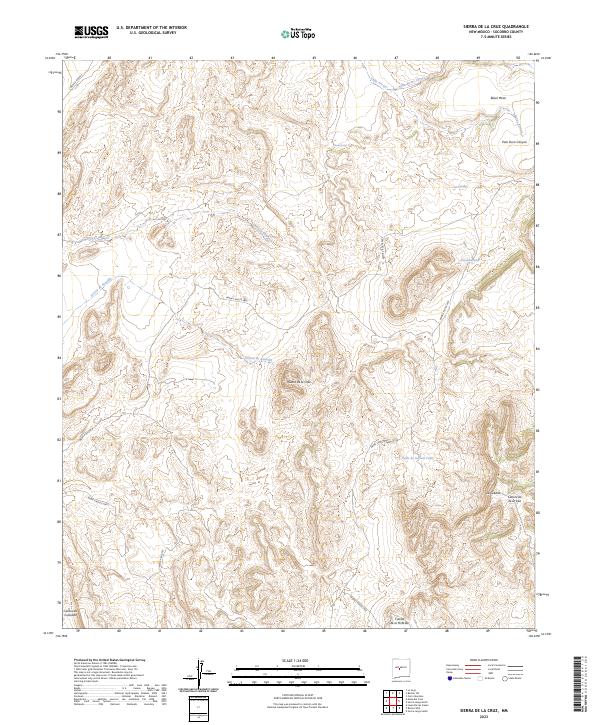 USGS Topographic Map – Sierra De La Cruz