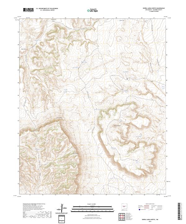 USGS Topographic Map – Sierra Larga North