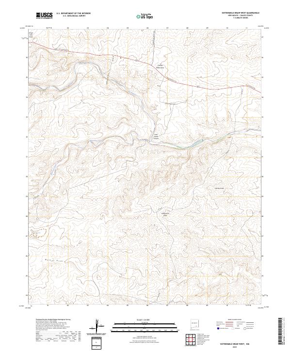 USGS Topographic Map – Sixteenmile Draw West