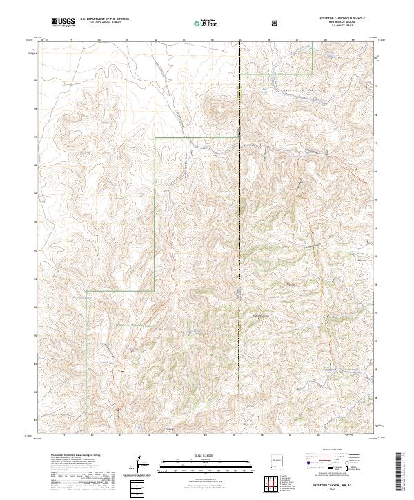 USGS Topographic Map – Skeleton Canyon