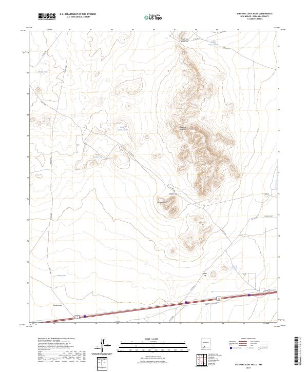 USGS Topographic Map – Sleeping Lady Hills