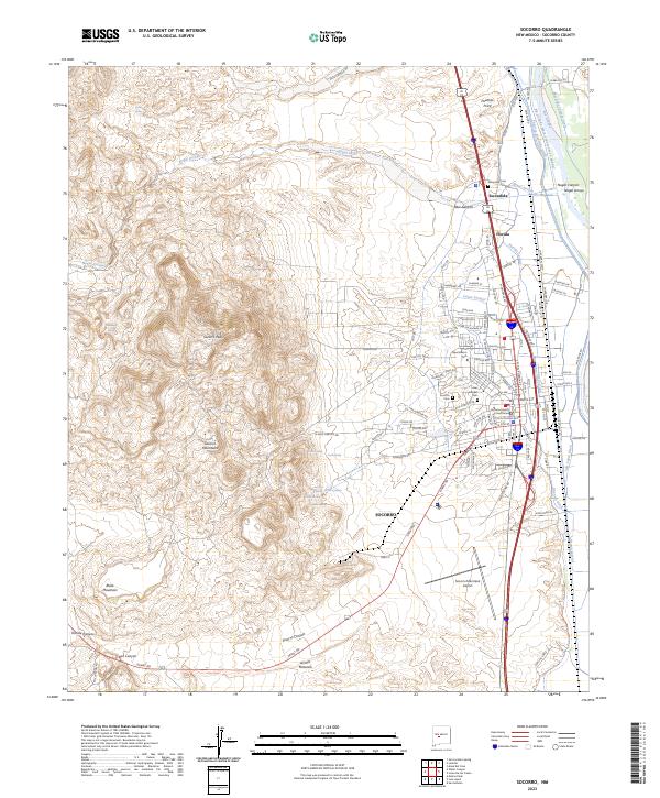 USGS Topographic Map – Socorro