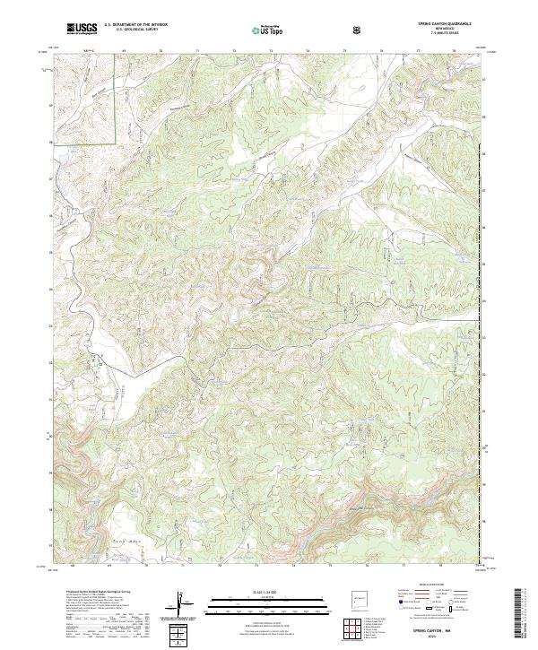 USGS Topographic Map – Spring Canyon