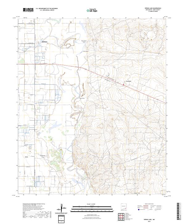 USGS Topographic Map – Spring Lake