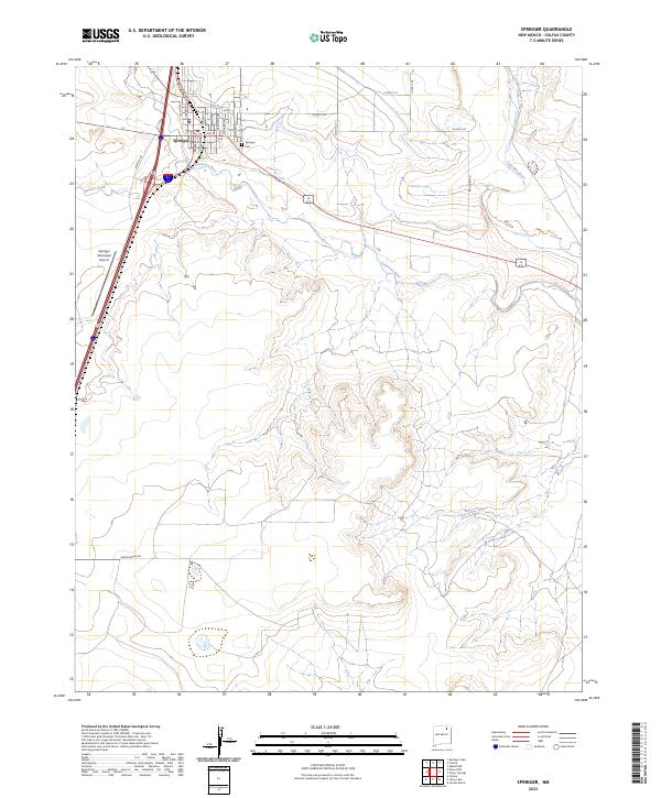 USGS Topographic Map – Springer