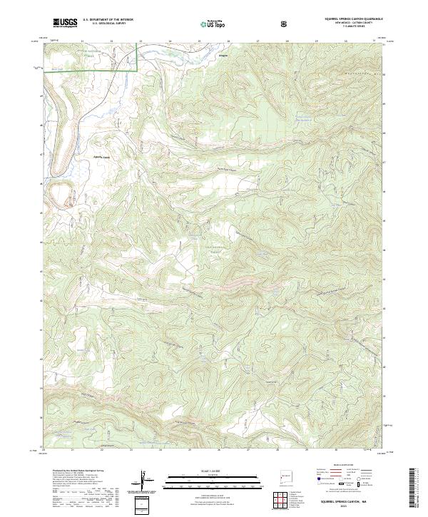 USGS Topographic Map – Squirrel Springs Canyon