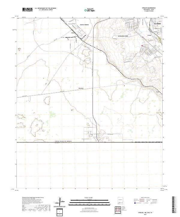 USGS Topographic Map – Strauss