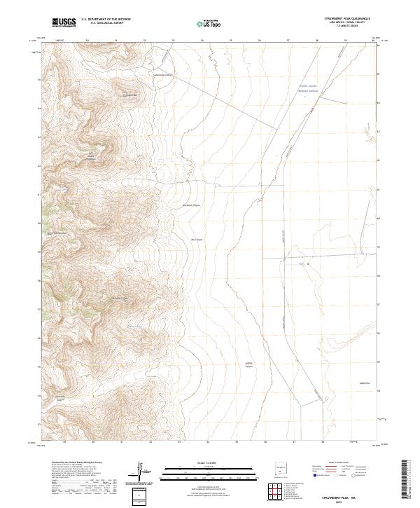 USGS Topographic Map – Strawberry Peak