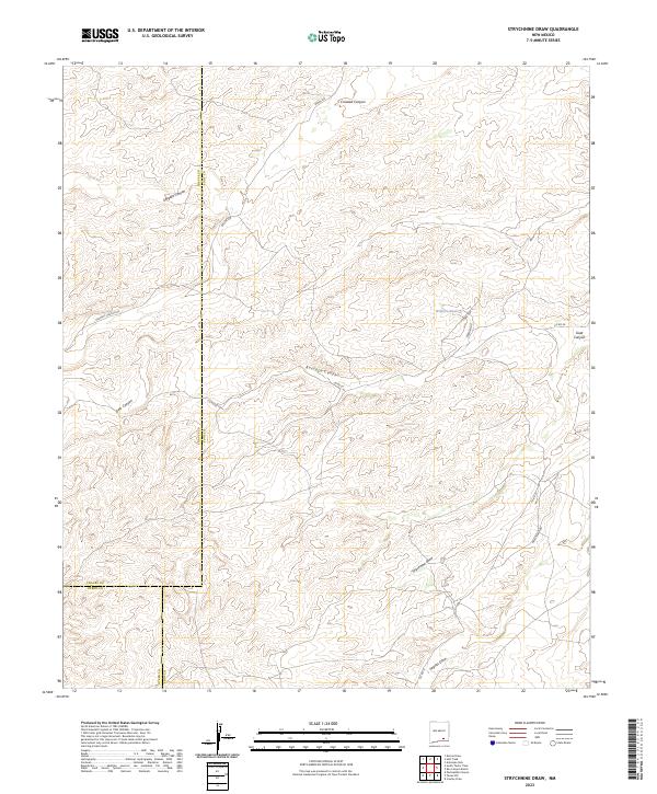 USGS Topographic Map – Strychnine Draw