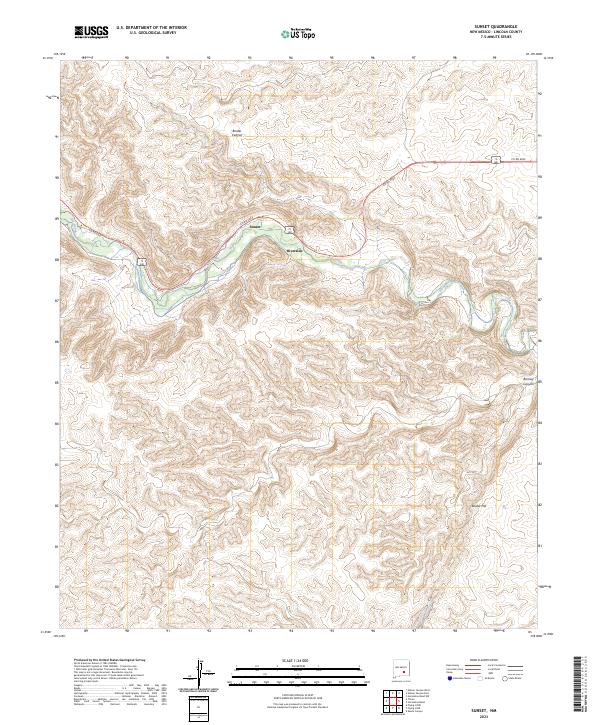USGS Topographic Map – Sunset