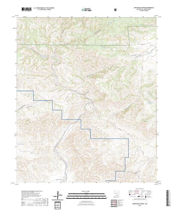 USGS Topographic Map – Surveyors Canyon
