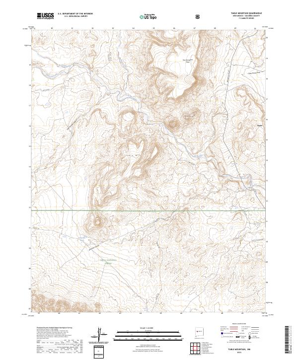 USGS Topographic Map – Table Mountain