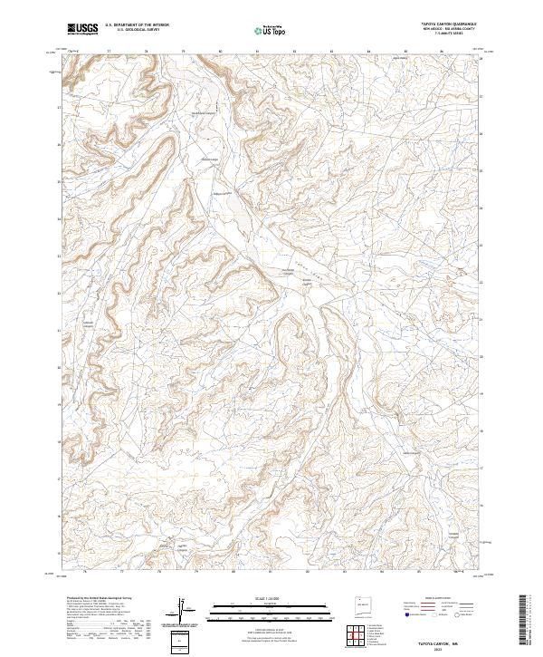 USGS Topographic Map – Tafoya Canyon