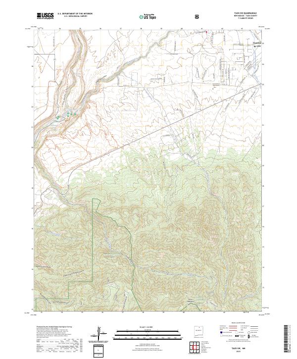 USGS Topographic Map – Taos SW