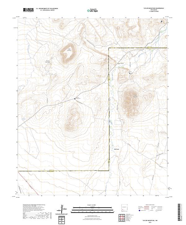 USGS Topographic Map – Taylor Mountain