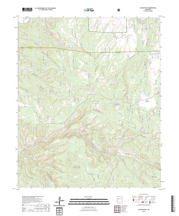 USGS Topographic Map – Taylor Peak
