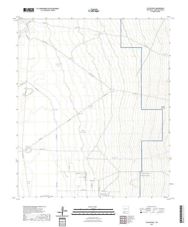USGS Topographic Map – Taylor Well