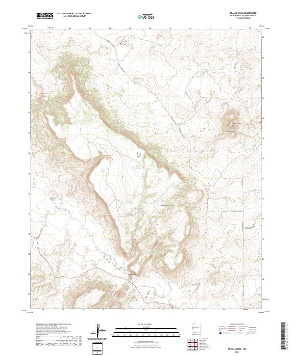 USGS Topographic Map – Tejana Mesa
