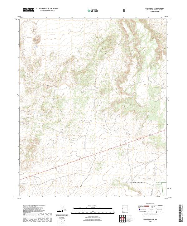 USGS Topographic Map – Tejana Mesa SW