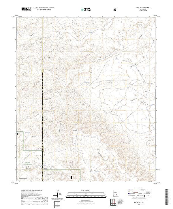 USGS Topographic Map – Texas Hill