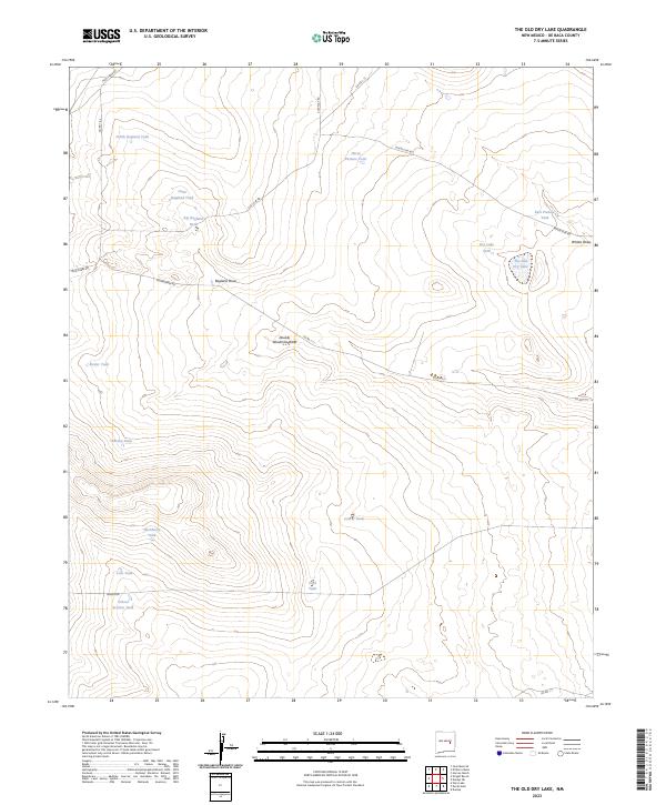 USGS Topographic Map – The Old Dry Lake