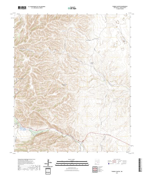 USGS Topographic Map – Thimble Canyon