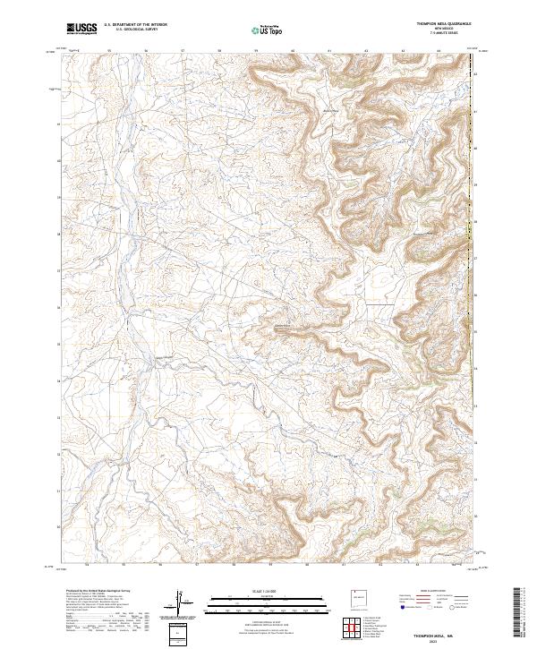 USGS Topographic Map – Thompson Mesa