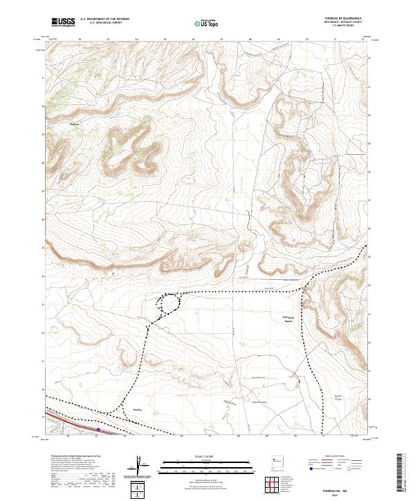 USGS Topographic Map – Thoreau NE