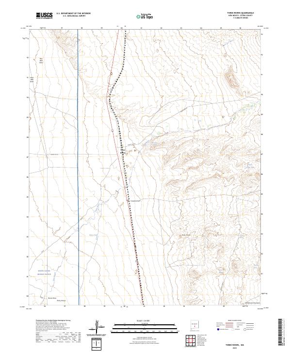 USGS Topographic Map – Three Rivers
