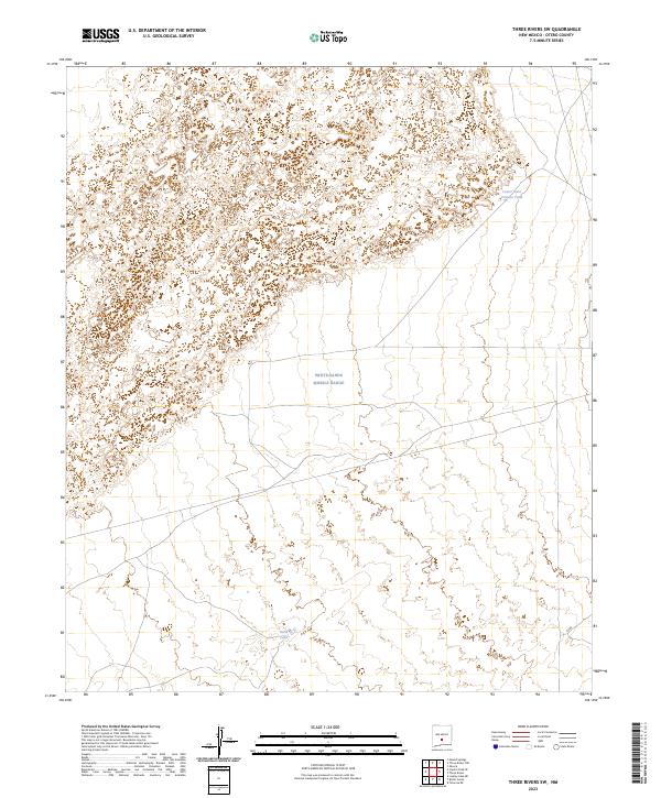 USGS Topographic Map – Three Rivers SW