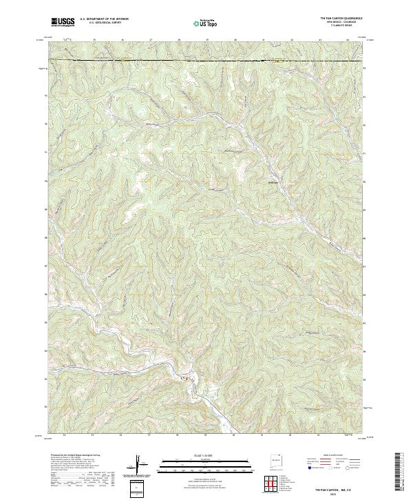 USGS Topographic Map – Tin Pan Canyon
