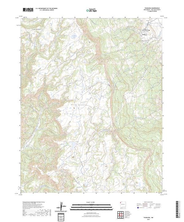 USGS Topographic Map – Toadlena
