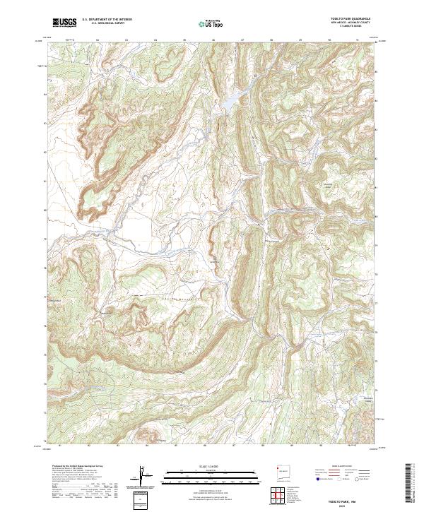USGS Topographic Map – Todilto Park