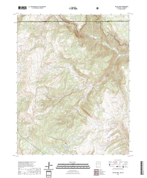 USGS Topographic Map – Toltec Mesa