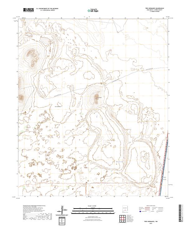 USGS Topographic Map – Tres Hermanos