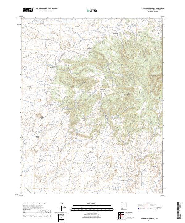 USGS Topographic Map – Tres Hermanos Peak