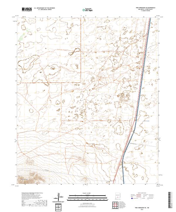 USGS Topographic Map – Tres Hermanos SE