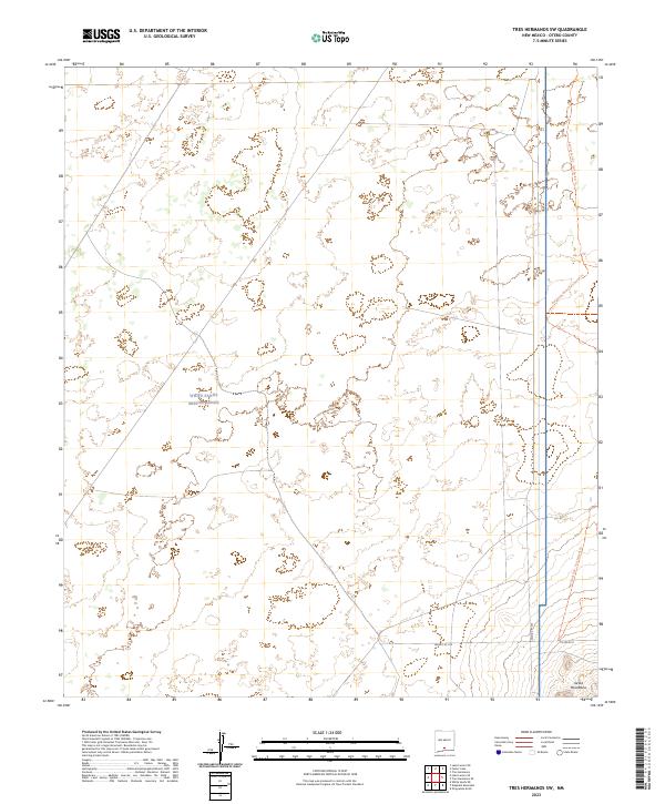 USGS Topographic Map – Tres Hermanos SW