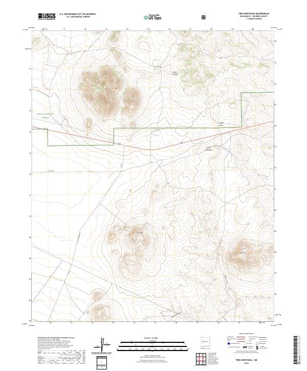 USGS Topographic Map – Tres Montosas