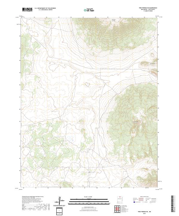 USGS Topographic Map – Tres Piedras NE