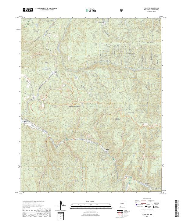 USGS Topographic Map – Tres Ritos