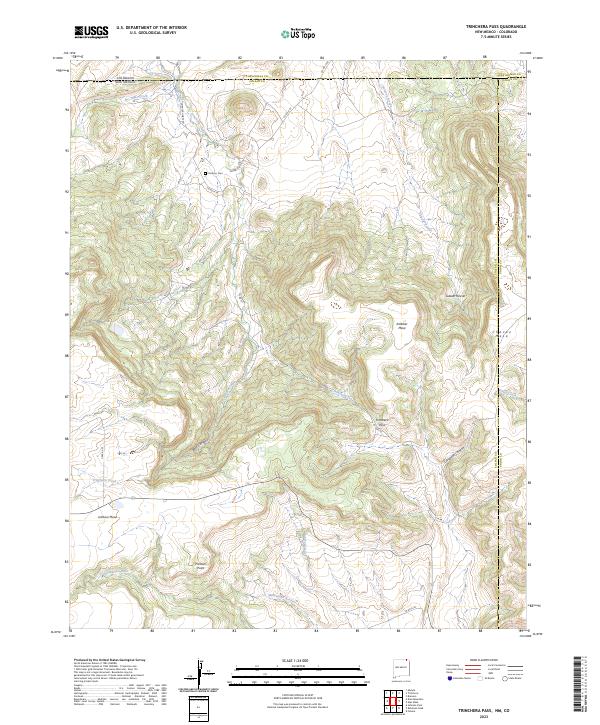 USGS Topographic Map – Trinchera Pass