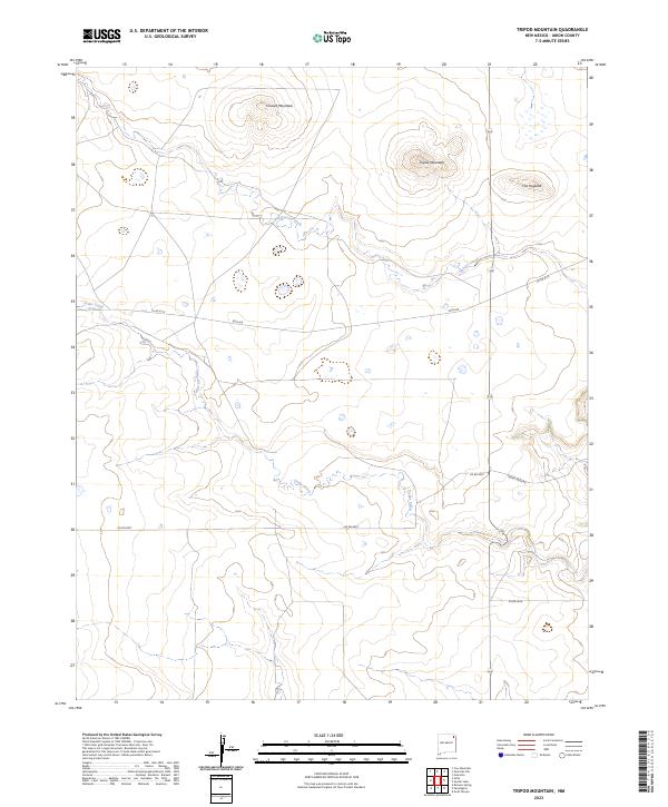 USGS Topographic Map – Tripod Mountain