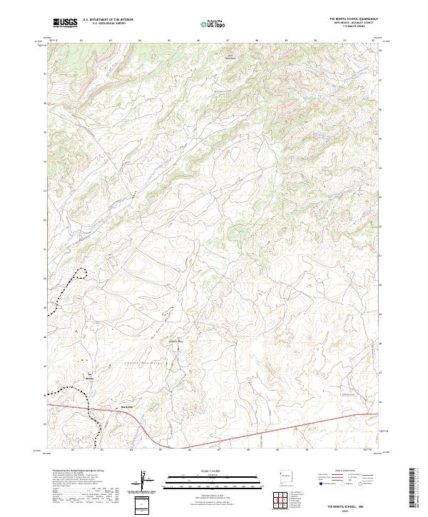 USGS Topographic Map – Tse Bonita School