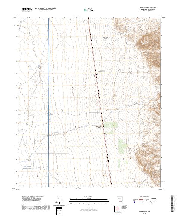 USGS Topographic Map – Tularosa NE